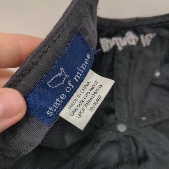 Game Day Bring It Slideback Hat Blue OSFM Adjustable Embroidered State Of Mine - Picture 7 of 8